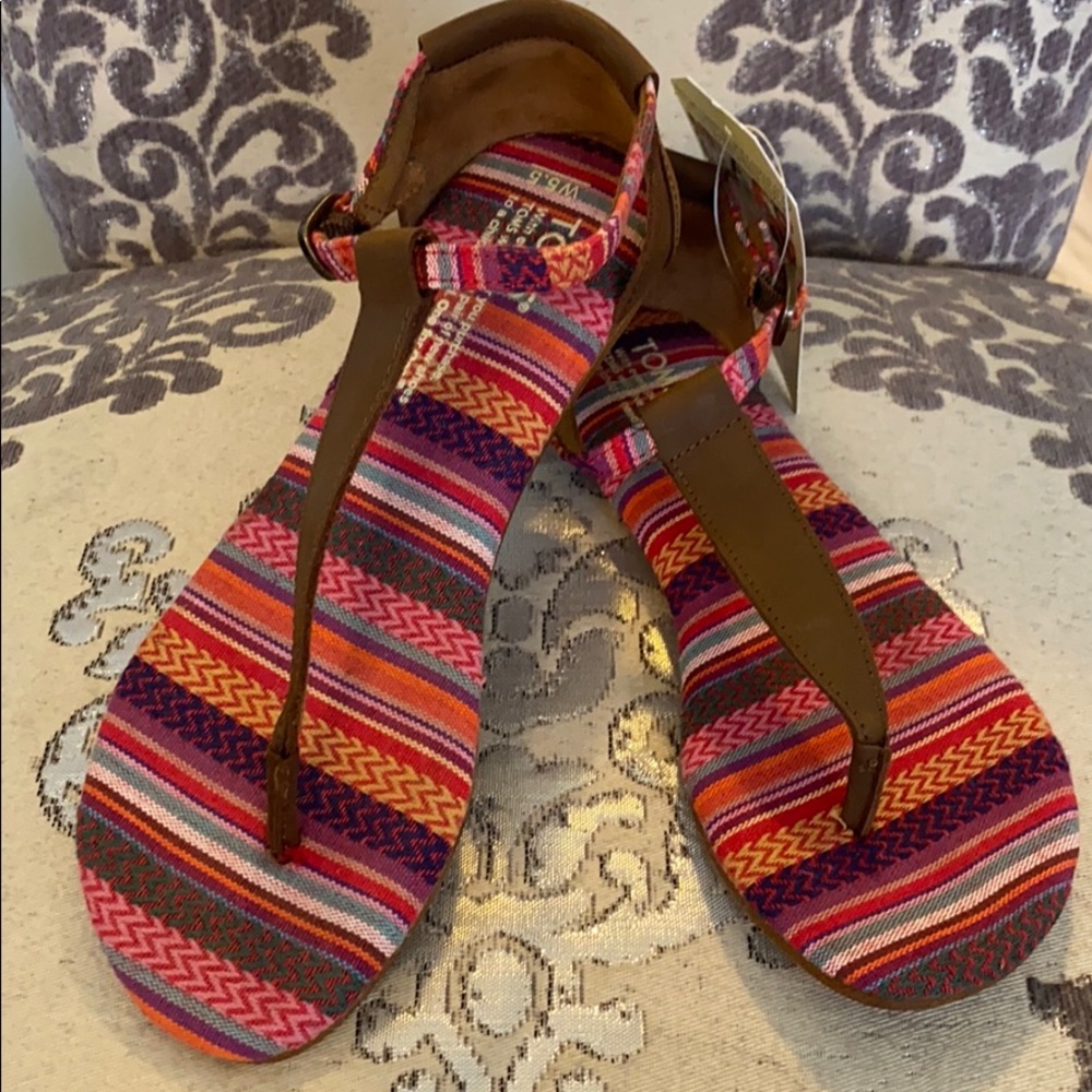 Toms Playa sandal in brown leather